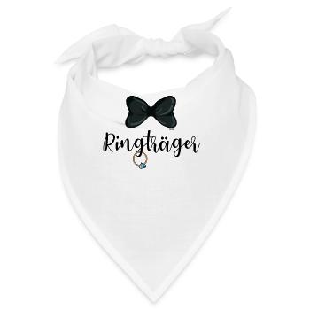 Ringträger Ring Security Hochzeit JGA - Bandana - Weiß - Vorne