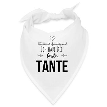 Lieblingstante Tante Geschenk - Bandana - Weiß - Vorne