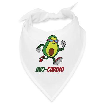 Eine Avocado betreibt Cardio Avo-Cardio - Bandana - Weiß - Vorne