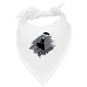 Poppin mit dem Regenschirm - Bandana - Weiß - Vorne