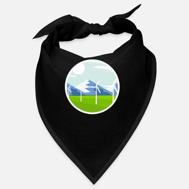 Montagnes et éolien Énergie durable Bandana