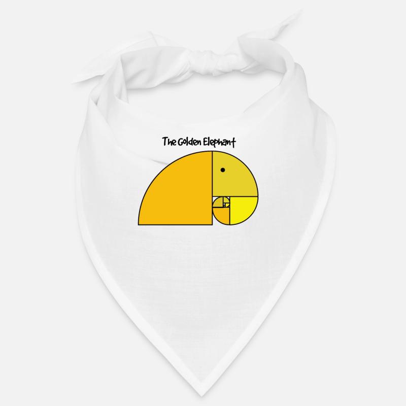 Fibonacci Elephant - golden section elephant Bandana