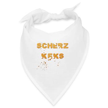 Lustiges Scherzkeks T-Shirt mit Keks Schrift - Bandana - Weiß - Vorne