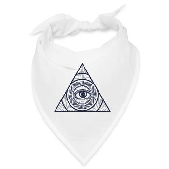 Illuminati Auge - Bandana - Weiß - Vorne