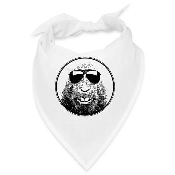 Affe Mit Sonnenbrille Für Sommer Sonne Coole Affen - Bandana - Weiß - Vorne