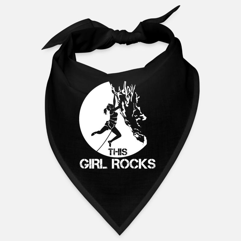 Fille monte des mousquetons escalade bloc Bandana