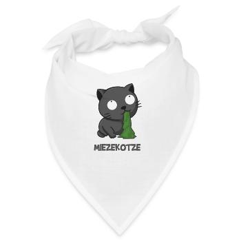 Miezekotze Miezekatze Miau Katze kotzt - Bandana - Weiß - Vorne