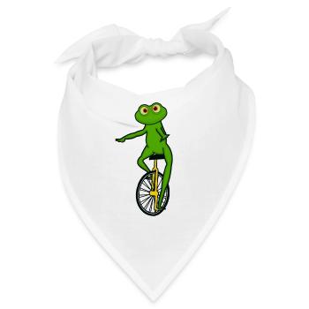 Einrad, Einrad Frosch - Bandana - Weiß - Vorne
