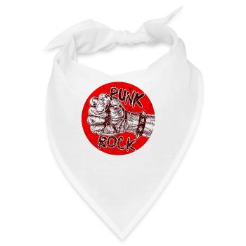 Punk Rock Musik Punkrocker Punks Punker Geschenk - Bandana - Weiß - Vorne