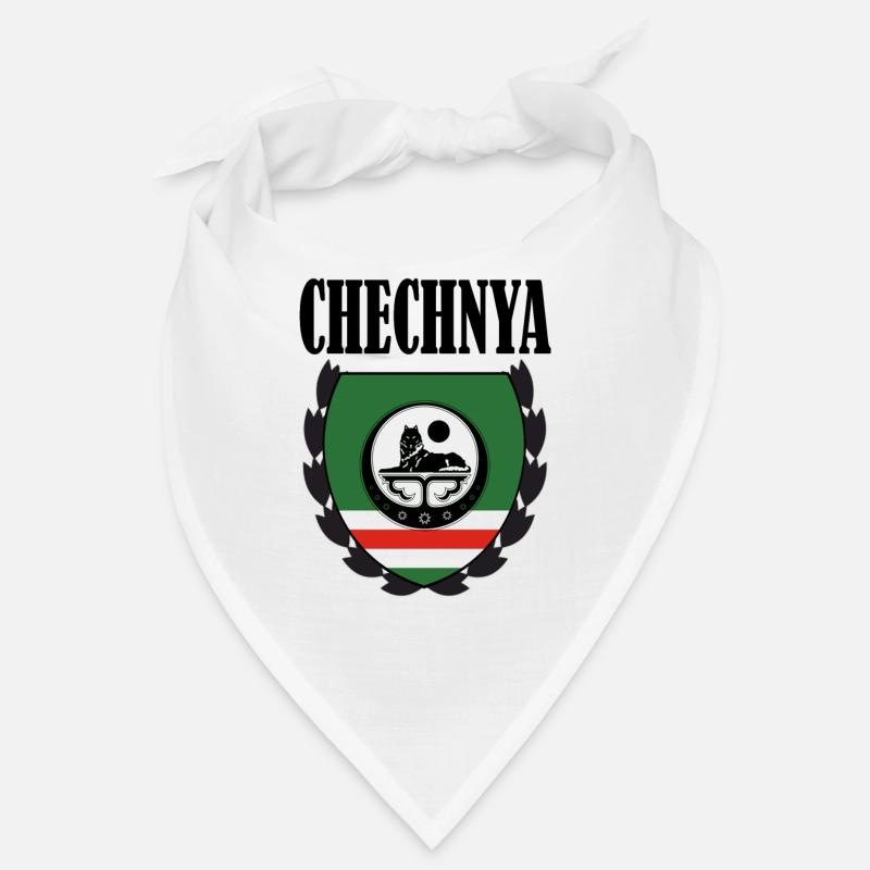 Cool Chechen Flag, Chechnya Holiday, Proud Chechen - Bandana - Weiß