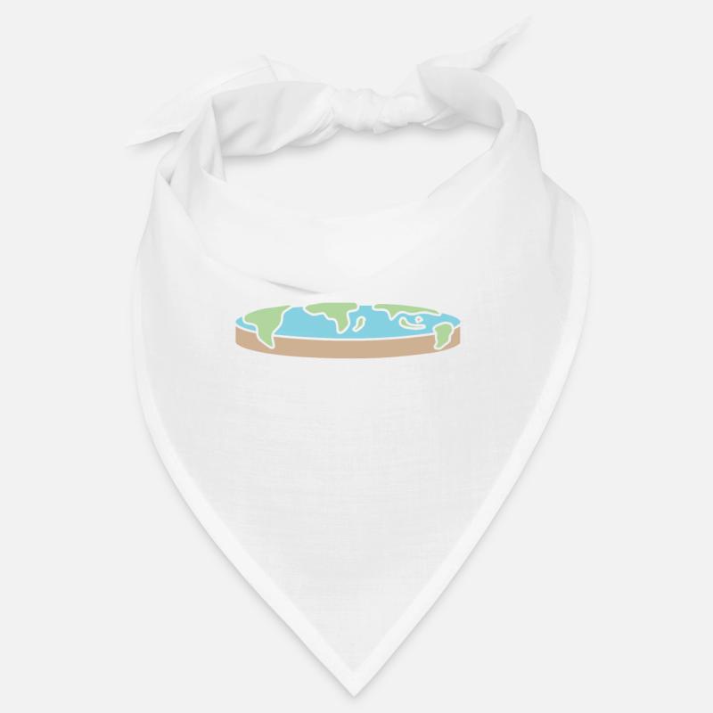 Flat Earth Society Flat-Earther Geschenk - Bandana - Weiß