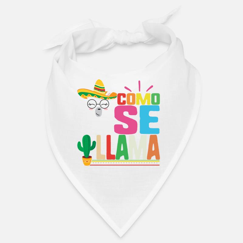 Como Se Llama Spanisch Funny Cinco De Mayo Mexikanisch - Bandana - Weiß