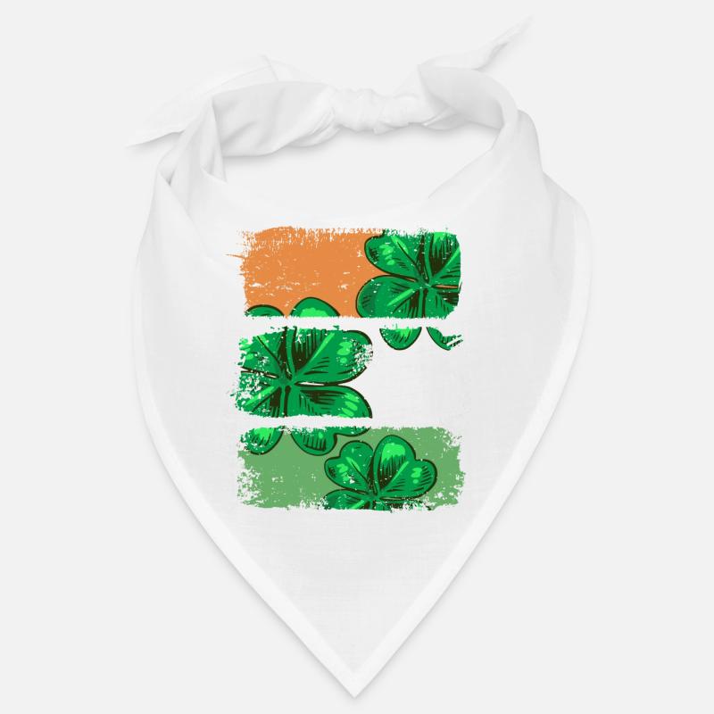 St Patricks Day Ireland flag shamrock gift Bandana