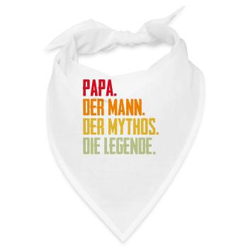 Papa Mann Mythos Legende - Bandana - Weiß - Vorne
