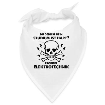 Elektrotechnik Studium - Bandana - Weiß - Vorne