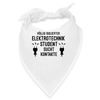 Elektrotechnik Student - Bandana - Weiß - Vorne