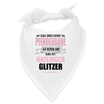 Pferde Pferd Haflinger Reiter Geschenk - Bandana - Weiß - Vorne