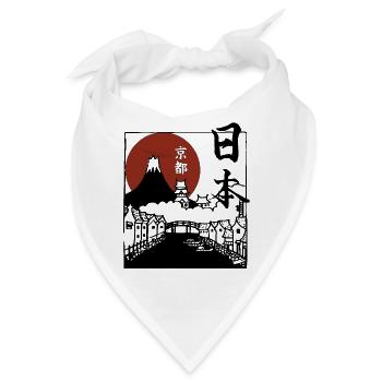 Kyoto Fuji alten Japan alten Nippon - Bandana - Weiß - Vorne