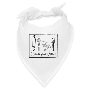 Küchenuntensilien fürs Kochen - Bandana - Weiß - Vorne