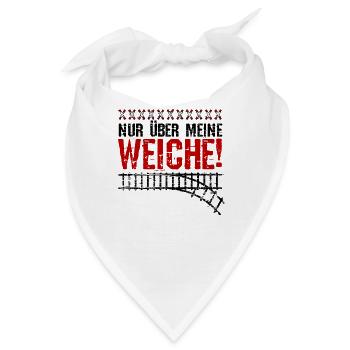 Nur über meine Weiche | Eisenbahn & Modellbahn - Bandana - Weiß - Vorne