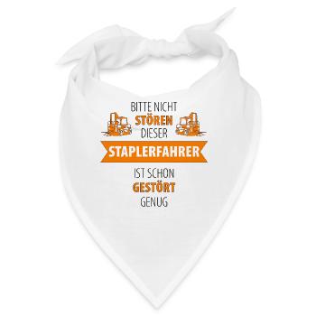 Staplerfahrer Gabelstapler Arbeit Job Ber - Bandana - Weiß - Vorne