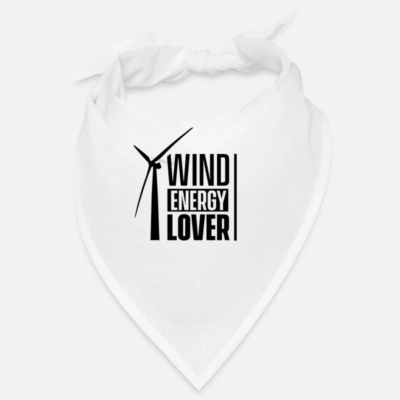 Amateurs de moulins à vent énergie éolienne éolienne énergie éolienne - Bandana - blanc