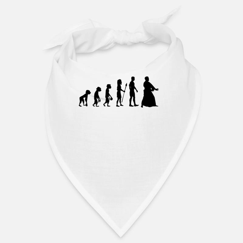 Chemise Aikido drôle évolution rétro des humains Bandana