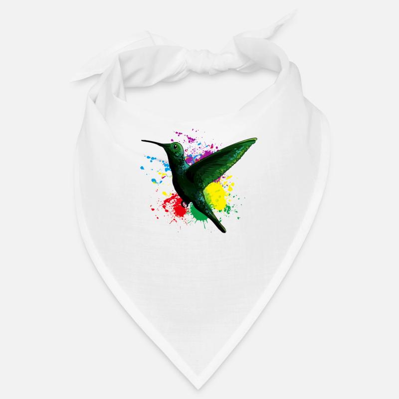 Vogel - Bandana - Weiß