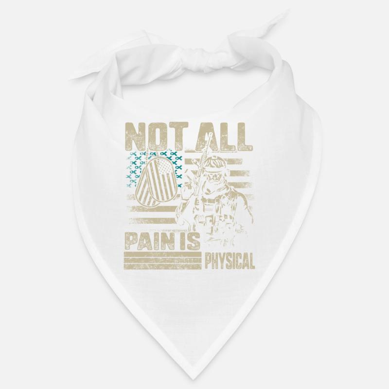 Toute la douleur n'est pas une conscience physique du SSPT - Bandana - blanc