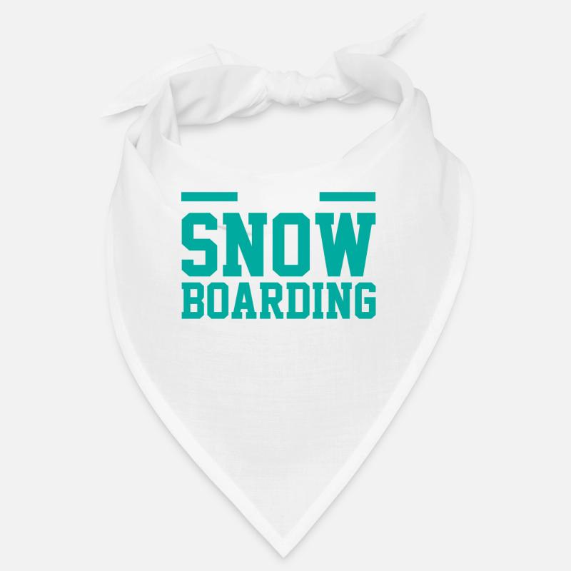 Snowboard snowboarder snowboard - Bandana - blanc