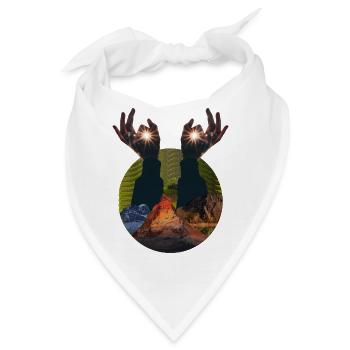 Collage Kunst Surrealismus Geschenk Design Augen - Bandana - Weiß - Vorne