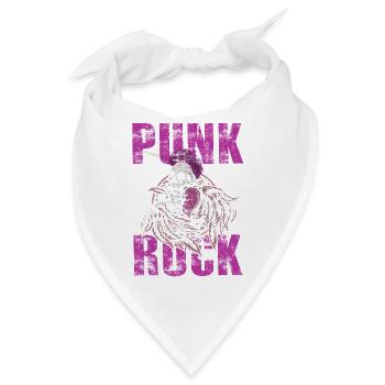 Punk Punkrocker Totenkopf Punks Punker Musik - Bandana - Weiß - Vorne