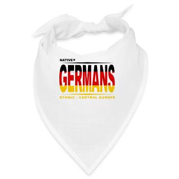 Gebürtige Deutsche Zentral Europa Flagge Fahne - Bandana - Weiß - Vorne