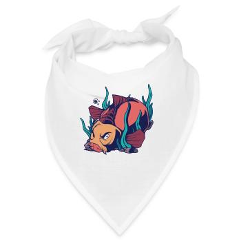 Karpfen Carp Barteln Boilie Ansitz Angeln Geschenk - Bandana - Weiß - Vorne