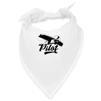 Fliegen Flieger Pilot Pilotin Flugzeug Piloten - Bandana - Weiß - Vorne
