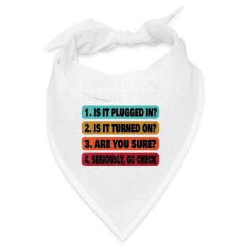 Lustige Informationstechnologie Tech | Technische Supp - Bandana - Weiß - Vorne