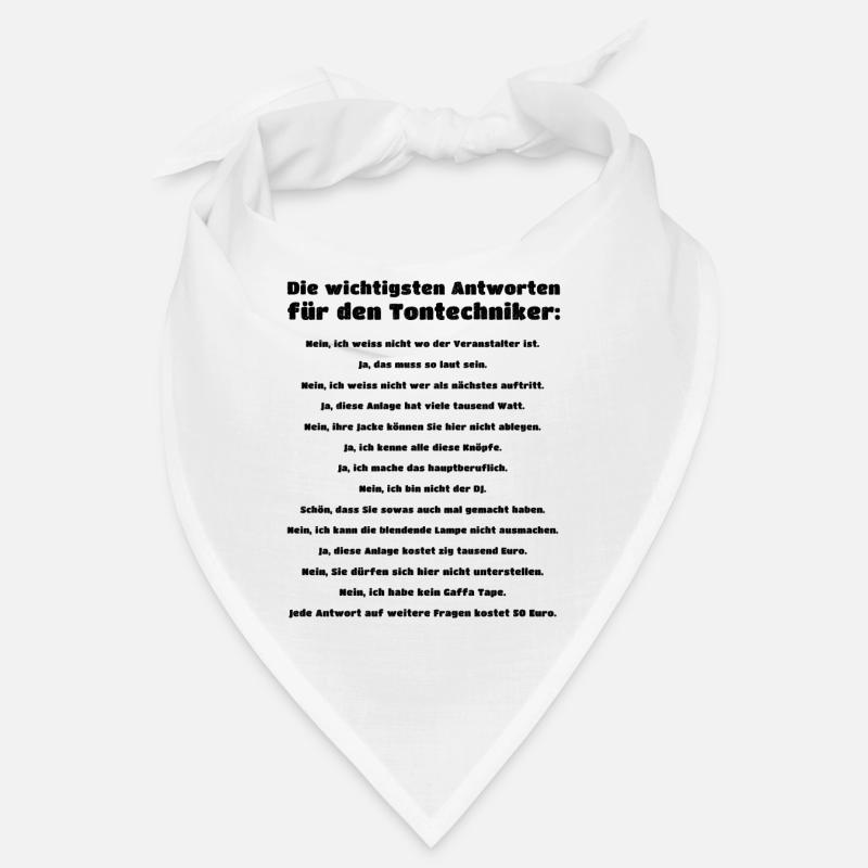 Tontechniker Spruch Bandana