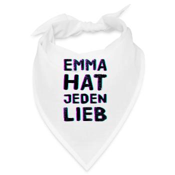 Anti Nazi Techno Spruch - Bandana - Weiß - Vorne
