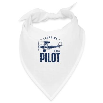Team Flugzeug Pilotin Flieger Flug Piloten Pilot - Bandana - Weiß - Vorne