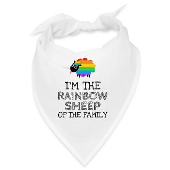Ich bin das Regenbogen Schaf - Bandana - Weiß - Vorne
