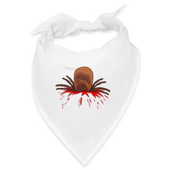 Zecke Blutig Blutsauger Insekt Insekten Natur Tier - Bandana - Weiß - Vorne