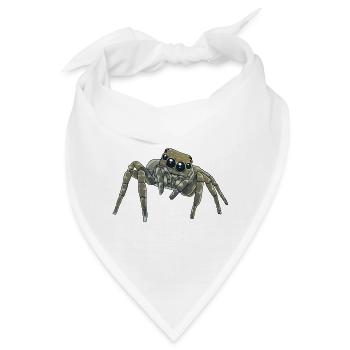 Horror Spinne Phobie Panik Spinnen Halloween - Bandana - Weiß - Vorne