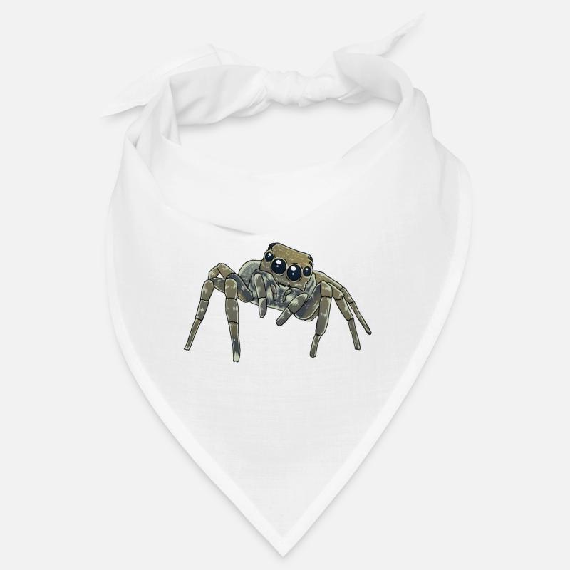 Horror Spinne Phobie Panik Spinnen Halloween - Bandana - Weiß