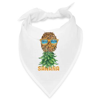 Ananas auf dem Kopf - Bandana - Weiß - Vorne