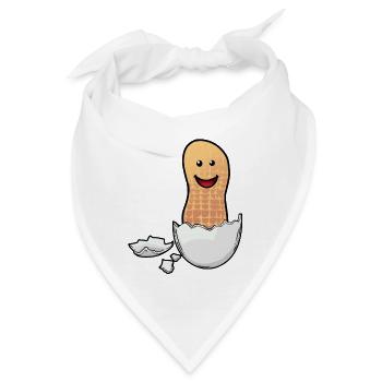 Erdnuss Baby Eierschale Fantasy frohe Ostern Ei - Bandana - Weiß - Vorne