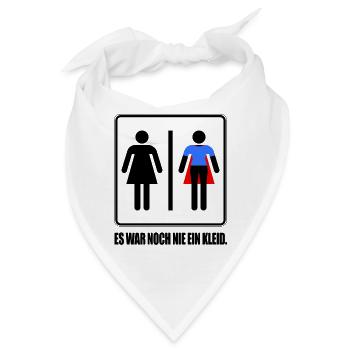 Es War Noch Nie Ein Kleid Superheldin Frauenpower - Bandana - Weiß - Vorne