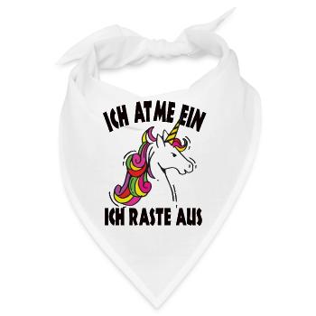 Ich atme ein raste aus Einhörner - Bandana - Weiß - Vorne