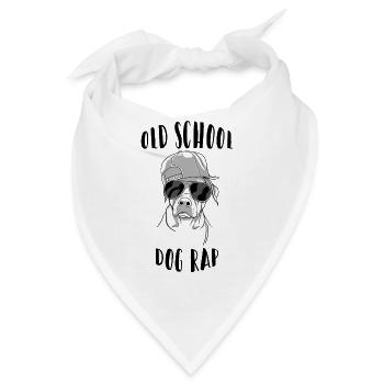 Old school dog rap cooler Rapper Hund mit Brille - Bandana - Weiß - Vorne