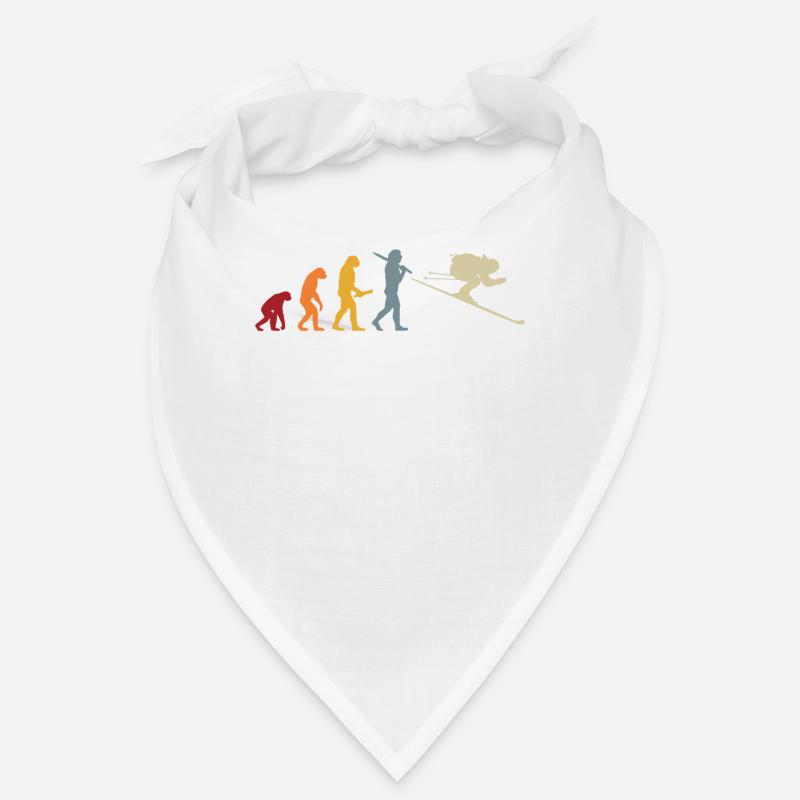 Evolution Ski Abfahrt Slalom Piste Party Geschenk Bandana
