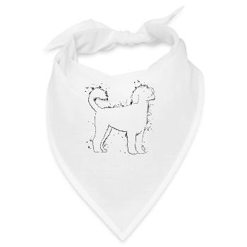 Portugiesischer Wasserhund - Bandana - Weiß - Vorne